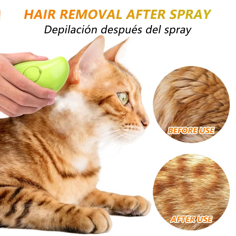 Cat Steamy Brush 3-In-1 Steamy Dog Brush Electric Spray Cat Hair Brushes Pet Grooming Massage Comb Hair Removal Pet Accessories