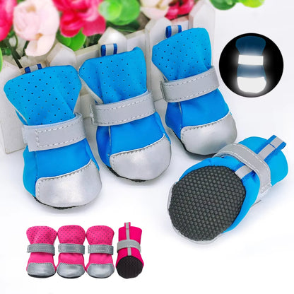 Waterproof Dog Shoes Warm Pet Winter Dogs Shoes Socks Reflective Anti-Slip Rain Snow Boots Booties for Small Dogs Cats Chihuahua