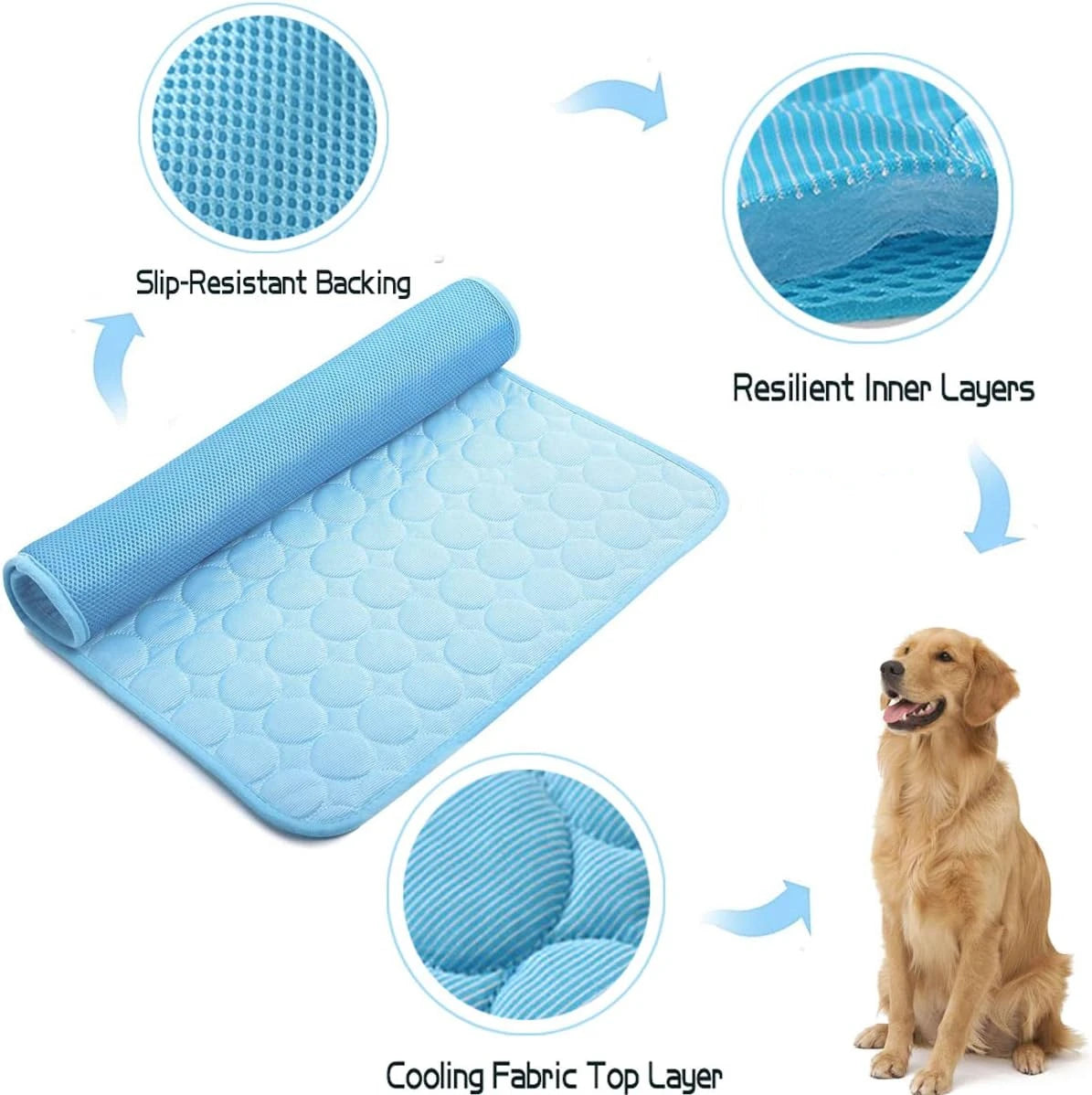 Summer Dog Cooling Mat&Sleeping Pad Reusable Washable&Portable Extra Large for Small Big Dogs Pet Urine Mat Dog Car Seat Cover